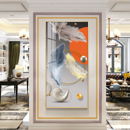 Shellscape Art Glass Finish Vertical Wall Art