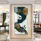 Deer and Tree Glass Finish Vertical Wall Art