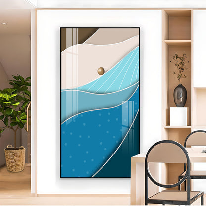 WaveStone Harmony Glass Finish Vertical Wall Art