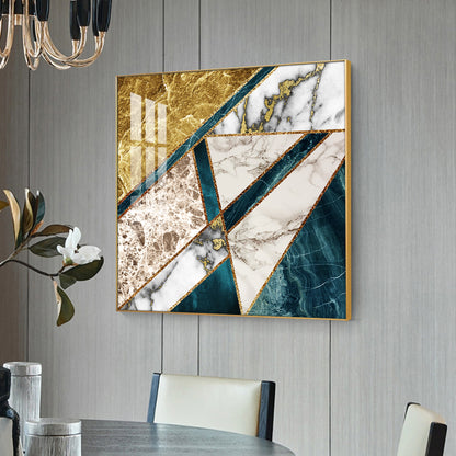 Luxe Serenity Glass Finish Square Wall Art