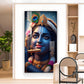 Krishna Flute Glass Finish Vertical Wall Art