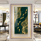 Oceanic Gold Fish Glass Finish Vertical Wall Art