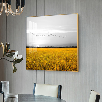 Fields of Freedom Glass Finish Square Wall Art