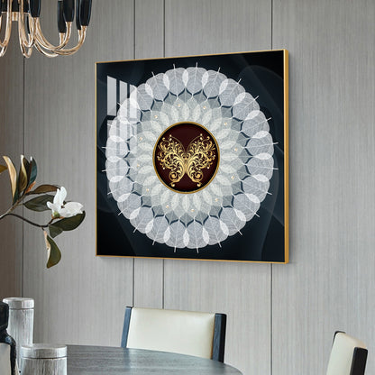 Celestial Flutter Glass Finish Square Wall Art