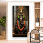 Lord Ganesh Blessing Glass Finish Vertical Wall Art
