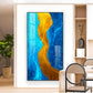 Daffodil Wave Glass Finish Vertical Wall Art
