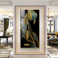 Luxe Leaf Dance Glass Finish Vertical Wall Art
