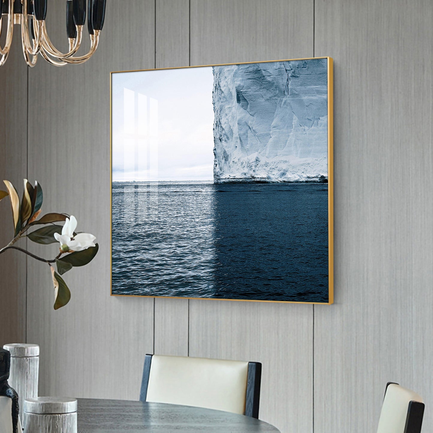 Glacial Dreamscape Glass Finish Square Wall Art