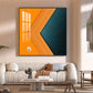 Abstract Expression Glass Finish Square Wall Art