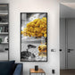 Golden Tree Oasis Glass Finish Vertical Wall Art