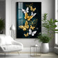 Butterfly Wings Glass Finish Vertical Wall Art