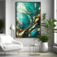 Opulent Ocean Glass Finish Vertical Wall Art