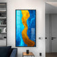 Daffodil Wave Glass Finish Vertical Wall Art