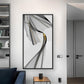Black & Gold Stratum Glass Finish Vertical Wall Art