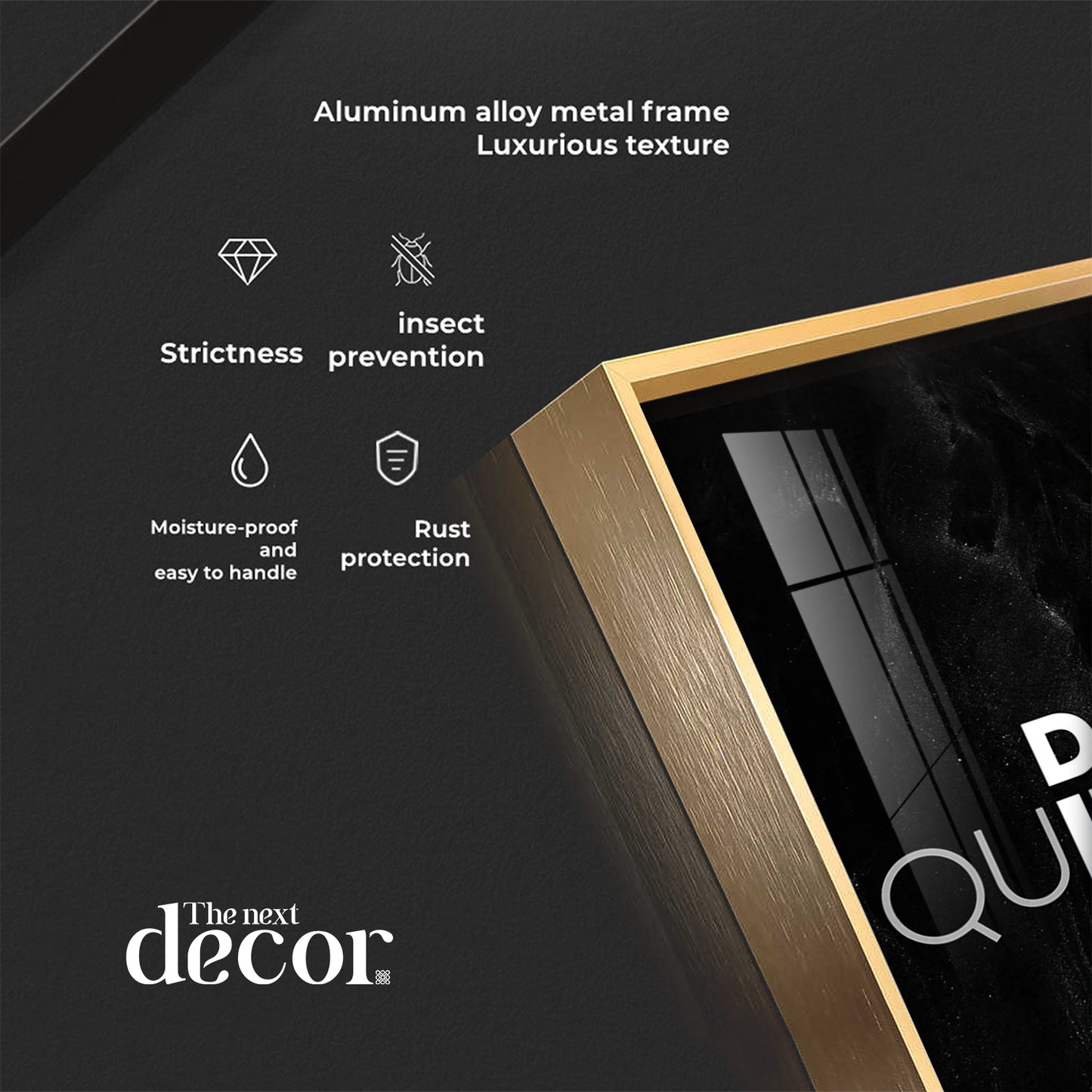 Don't Quit Motivational Glass Finish Vertical Wall Art