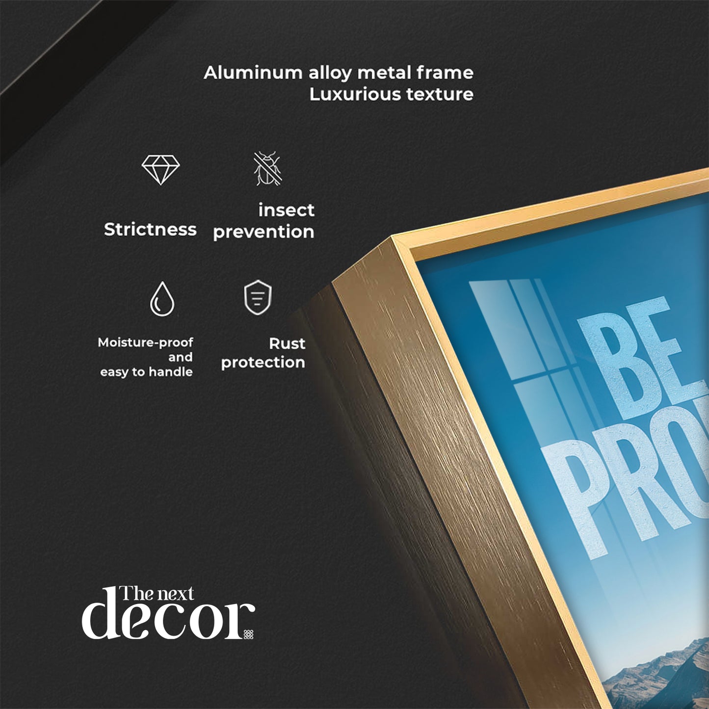 Be Proud Motivational Glass Finish Vertical Wall Art