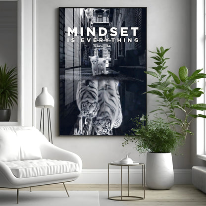 The Mindset Revolution Glass Finish Vertical Wall Art