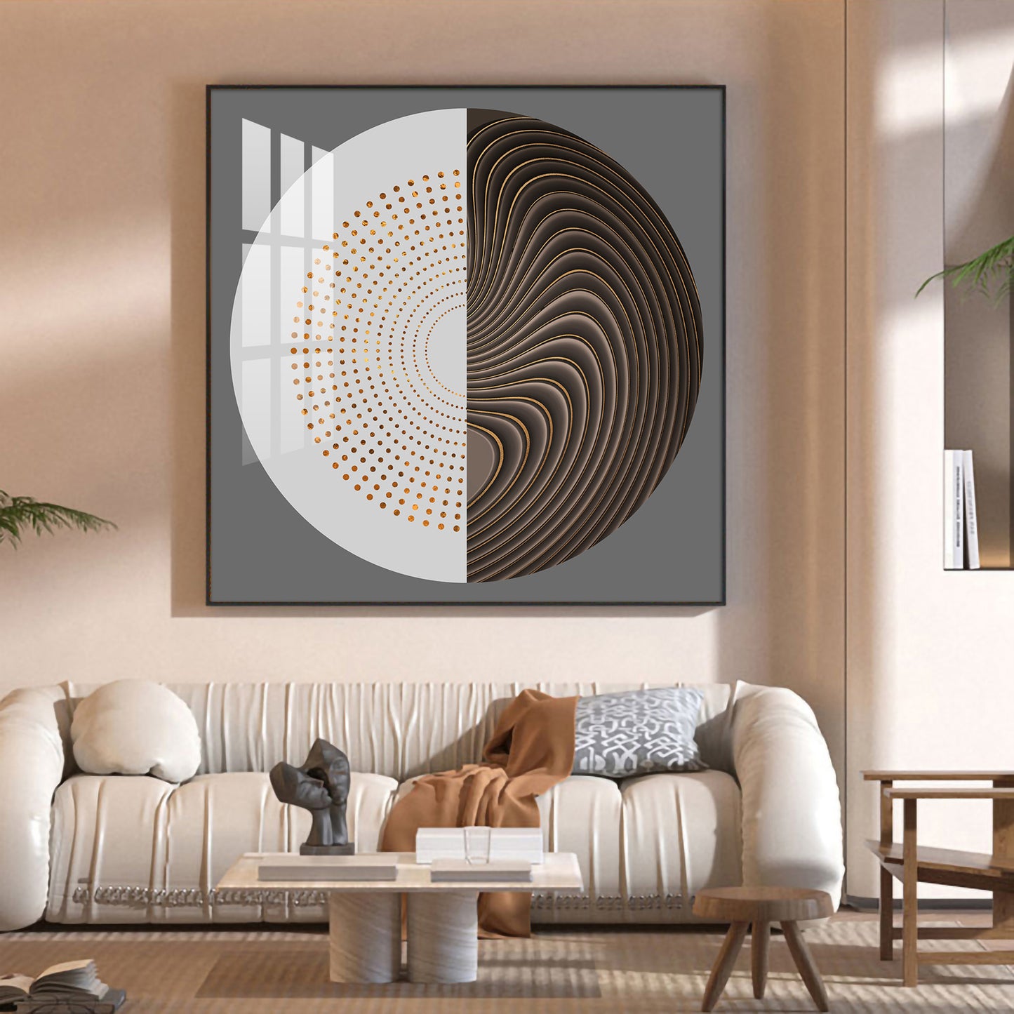 Sphere of Innovation Glass Finish Square Wall Art