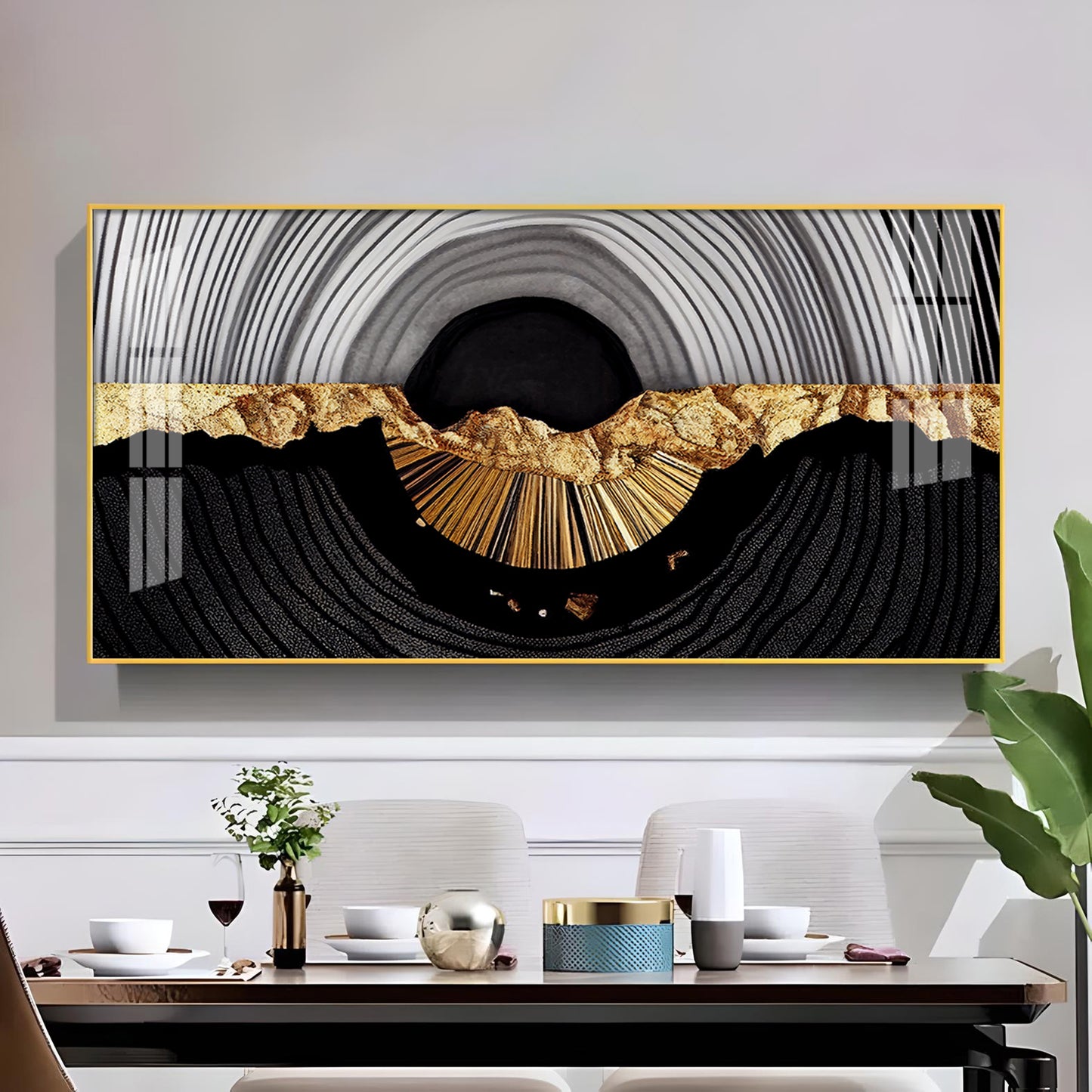 Solar Essence Glass Finish Horizontal Wall Art