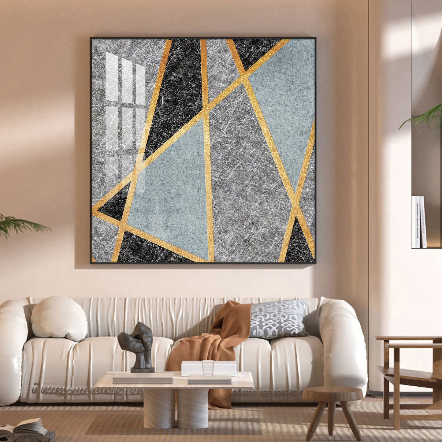 Modern Muse Glass Finish Square Wall Art