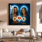 Jesus Spiritual Glass Finish Square Wall Art