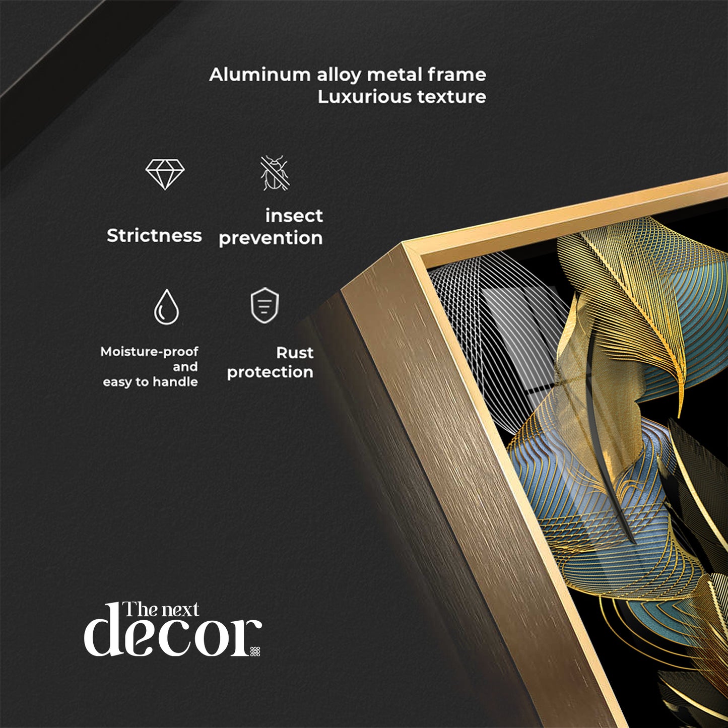Luxe Leaf Dance Glass Finish Vertical Wall Art