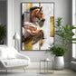 Radiant Horse Glass Finish Vertical Wall Art