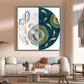 Nautical Whirl Glass Finish Square Wall Art