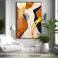 Chic Abstraction Glass Finish Vertical Wall Art