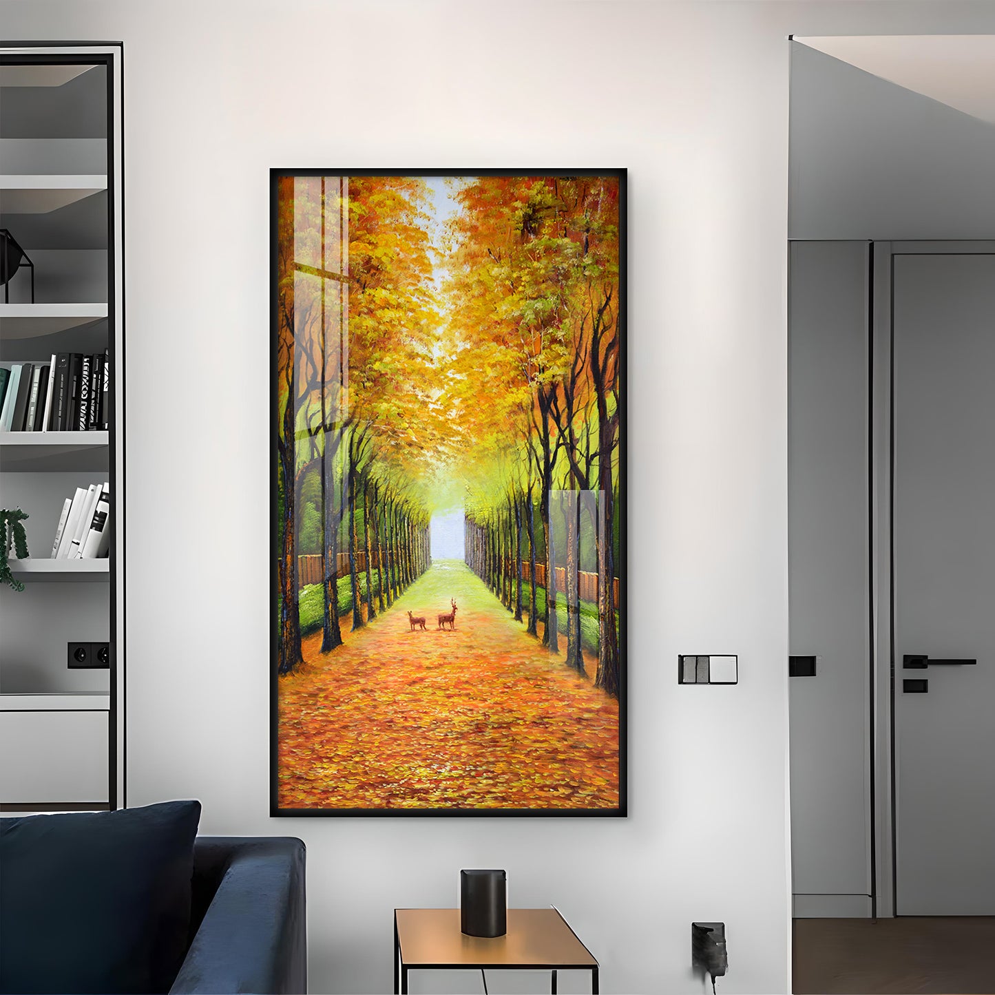 Tranquil Trails Glass Finish Vertical Wall Art