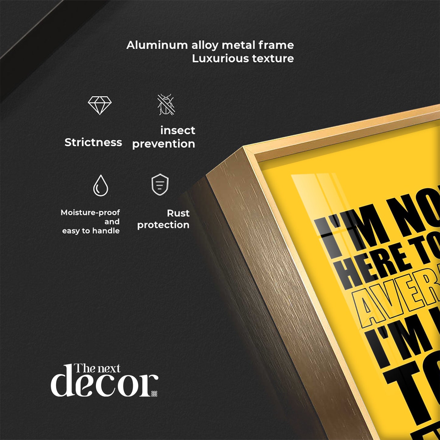 I'm Not Here To be Awesome Motivational Glass Finish Vertical Wall Art