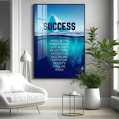 Perseverance Pro Glass Finish Vertical Wall Art