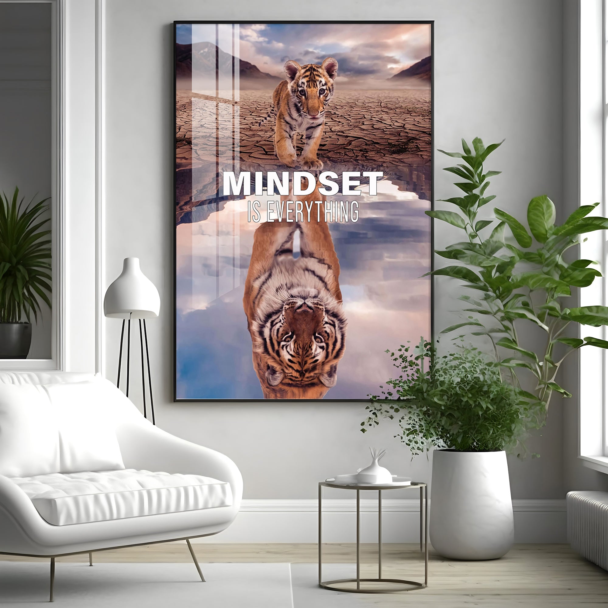 Mindset Mastery Glass Finish Vertical Wall Art