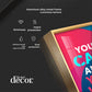 You Can And You Will Motivational Glass Finish Vertical Wall Art