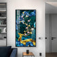 Deer’s Serenade Glass Finish Vertical Wall Art