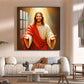God jesus Glass Finish Square Wall Art