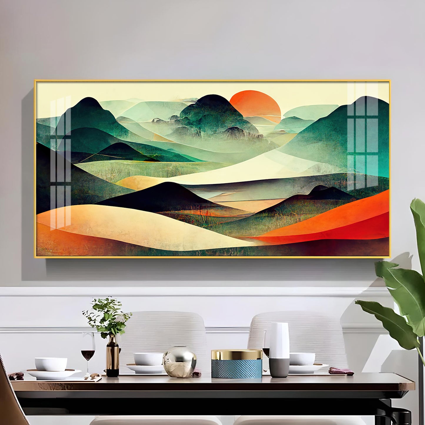 Dunes And Sunlit Glass Finish Horizontal Wall Art