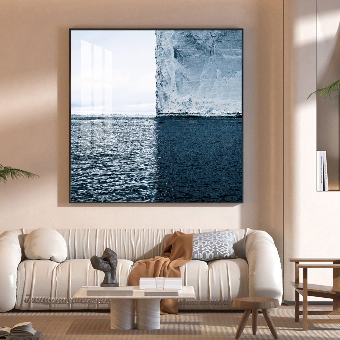 Glacial Dreamscape Glass Finish Square Wall Art