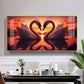 Swan In Vibrant Affection Glass Finish Horizontal Wall Art