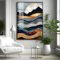 Mountain Peaks Glass Finish Veritcal Wall Art