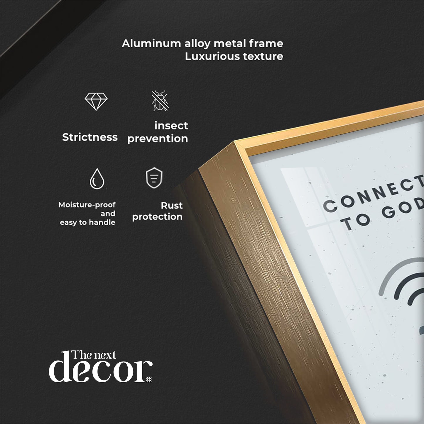 Connect To God Motivational Glass Finish Vertical Wall Art
