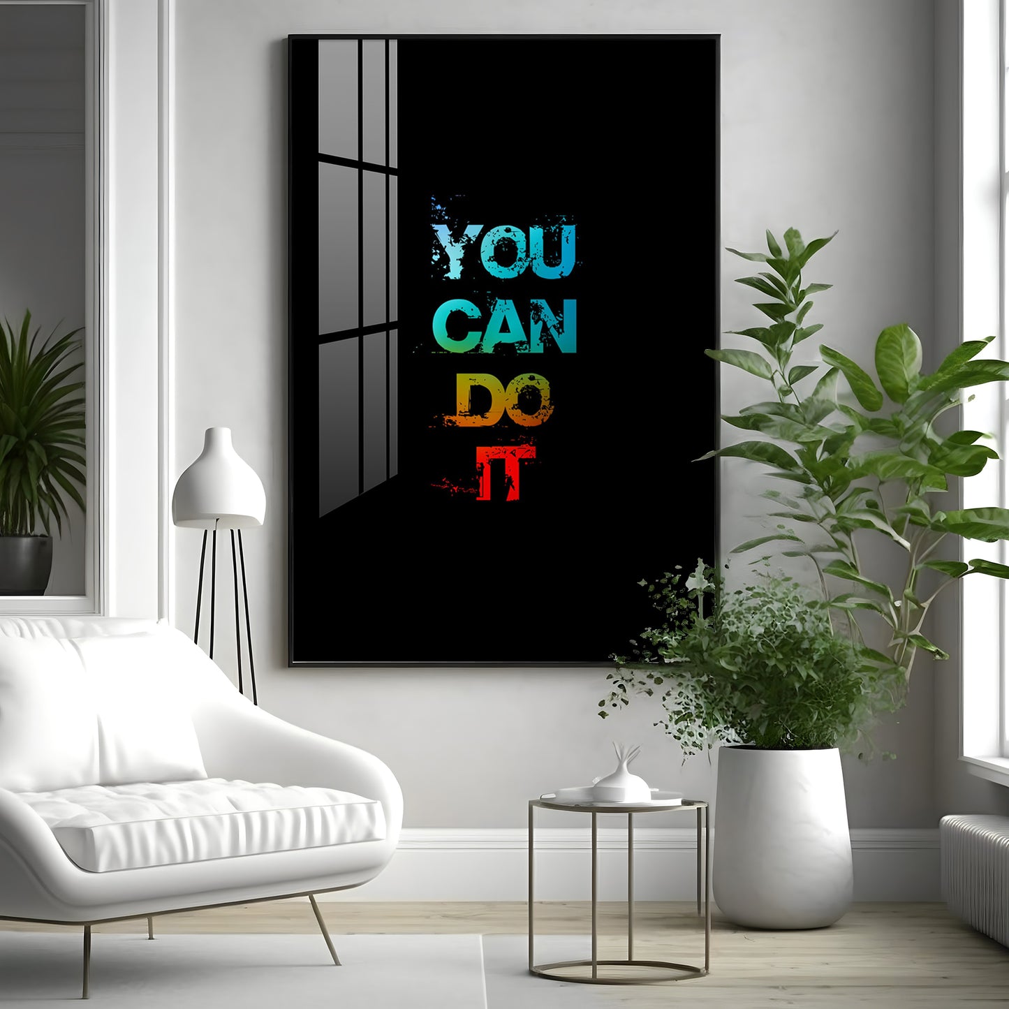 Self Motivation Glass Finish Vertical Wall Art