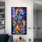 Jai Shree Krishna Glass Finish Vertical Wall Art