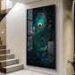 Buddha's Peaceful Retreat Glass Finish Vertical Wall Art