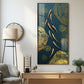 Green Koi Fishes Glass Finish Vertical Wall Art