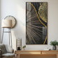 Golden Abyss Glass Finish Vertical Wall Art