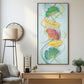 Petal Harmony Glass Finish Vertical Wall Art