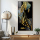 Luxe Leaf Dance Glass Finish Vertical Wall Art