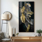 Opulent Avian Glass Finish Vertical Wall Art