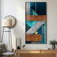 Z Abstraction Glass Finish Vertical Wall Art